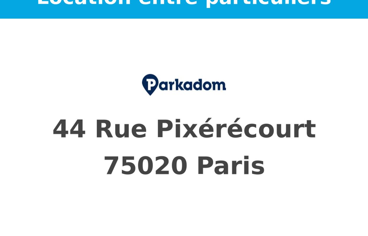 garage  pièces  m2 à louer à Paris 20 (75020)