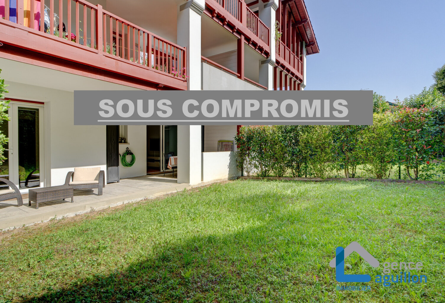 Quartier plage, T2 avec terrasse, jardin et parking sous-sol — photo 1