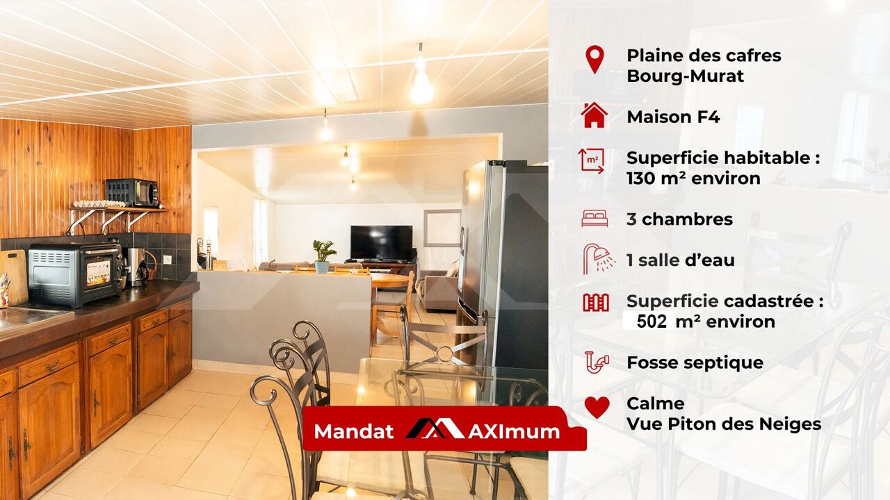 maison 5 pièces 130 m2 à vendre à Le Tampon (97430)