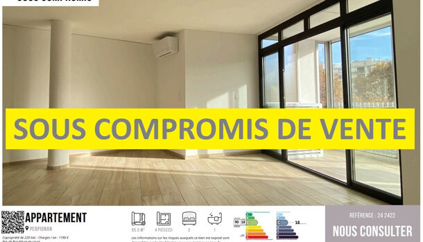 Appartement 4 pièces  à vendre Perpignan 66000