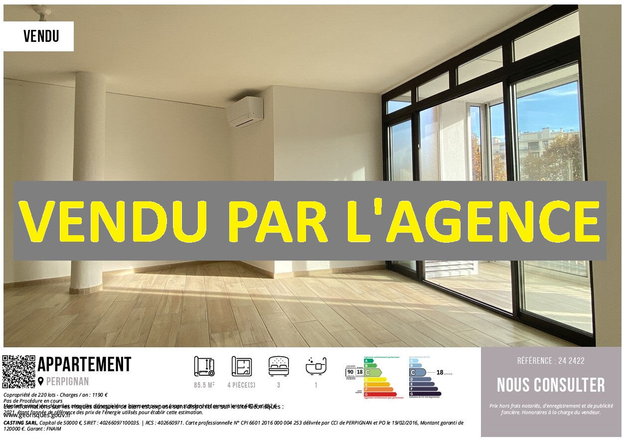Appartement  T4 à vendre Perpignan 66000