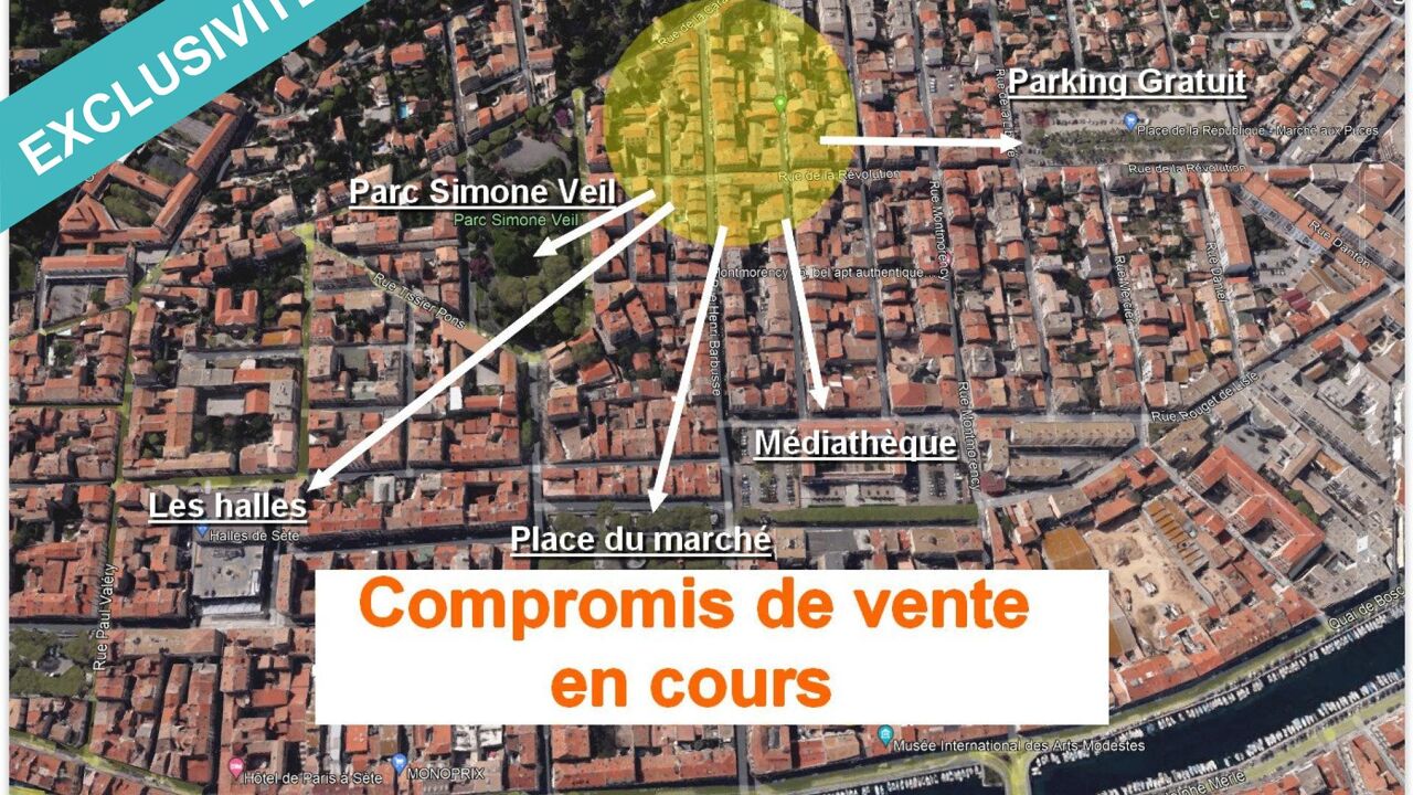 appartement 1 pièces 24 m2 à vendre à Sète (34200)