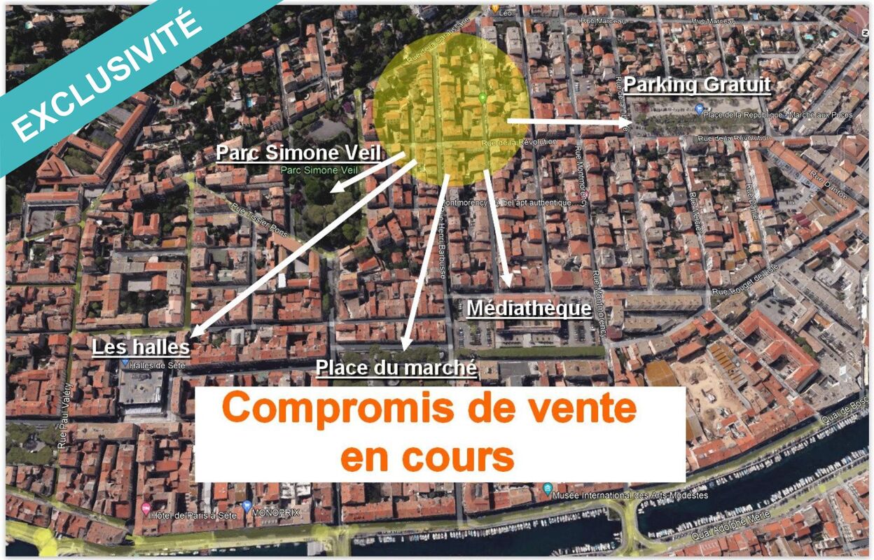 appartement 1 pièces 24 m2 à vendre à Sète (34200)