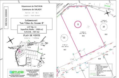 terrain  pièces 1008 m2 à vendre à Valady (12330)