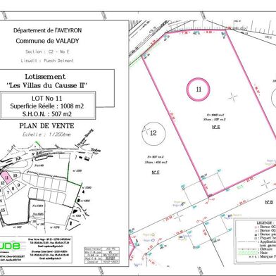 Terrain 1008 m²