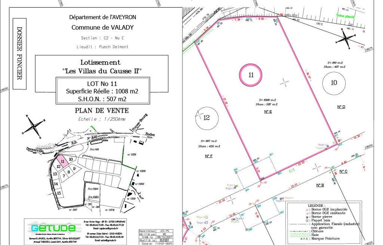 terrain  pièces 1008 m2 à vendre à Valady (12330)