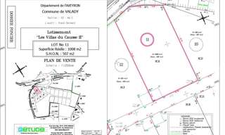 Terrain  1008 m² à vendre à Valady (12330)