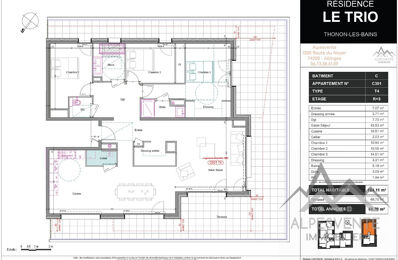 vente appartement 656 500 € à proximité de Cervens (74550)