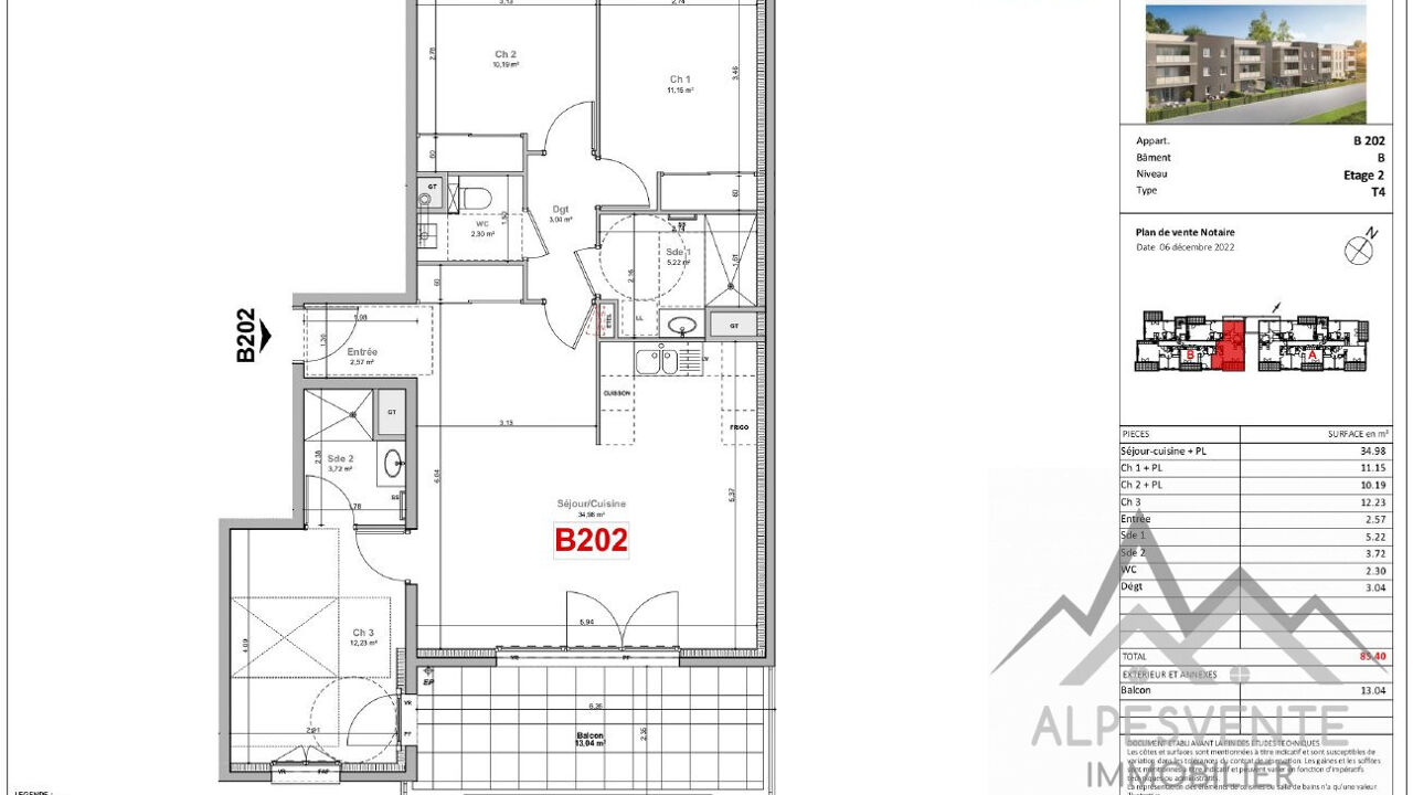 appartement 4 pièces 85 m2 à vendre à Thonon-les-Bains (74200)