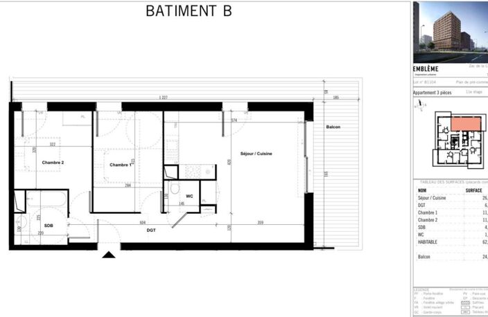 Appartement neuf T3 de 62 m² et terrasse de 25m² — photo 2