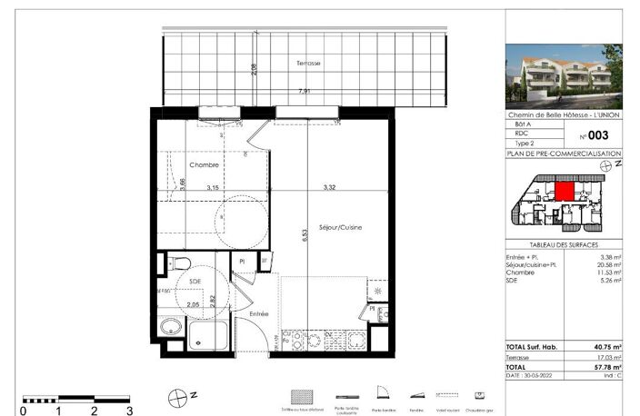 Appartement Neuf l'Union T2 40.75 m2 avec terrasse de 17 m² et 2 prkgs s-sol — photo 2