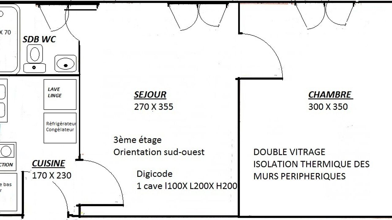 appartement 2 pièces 27 m2 à louer à Paris 19 (75019)