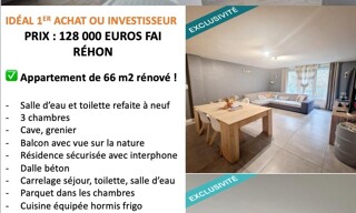 Appartement 4 Pièces 66 m² à vendre à Réhon (54430)