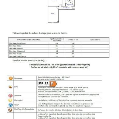 Appartement 2 pièces 40 m²