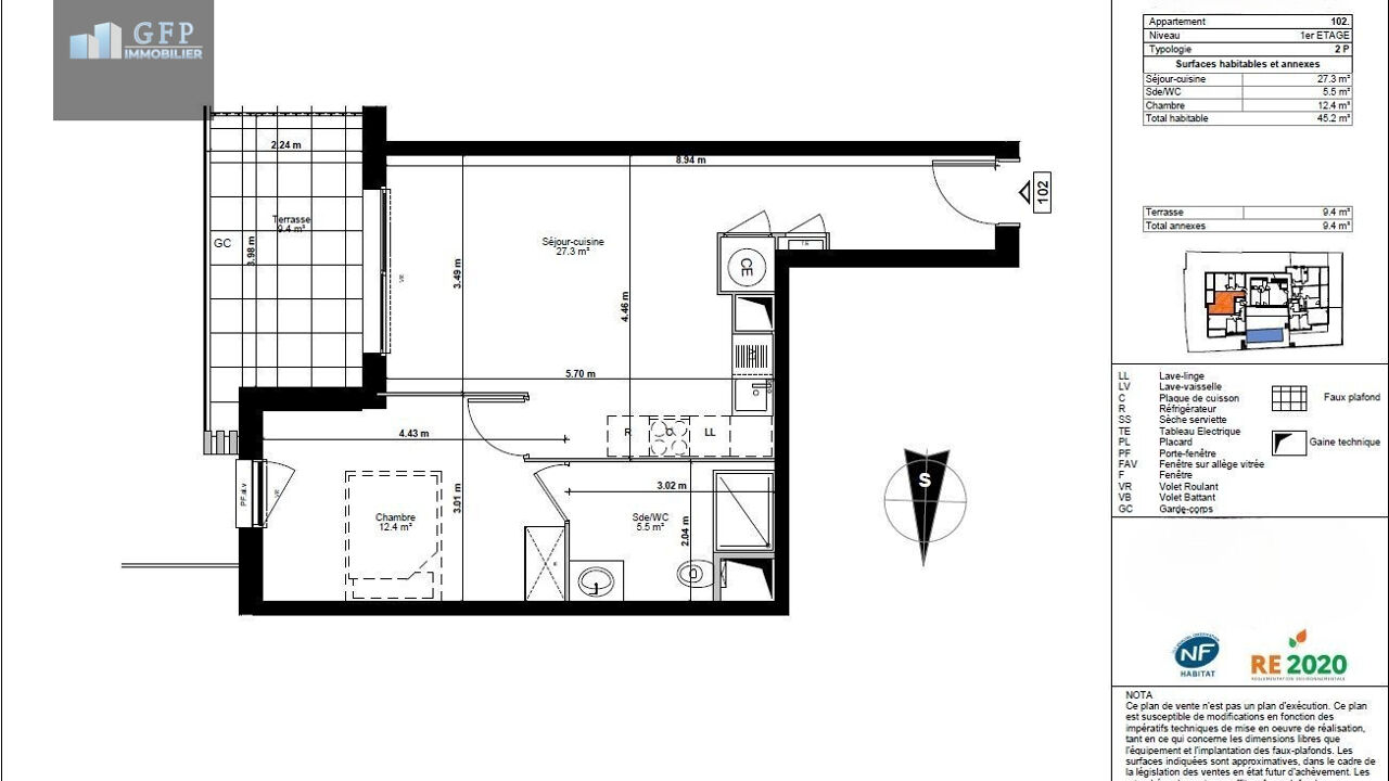 appartement 2 pièces 45 m2 à vendre à Bormes-les-Mimosas (83230)