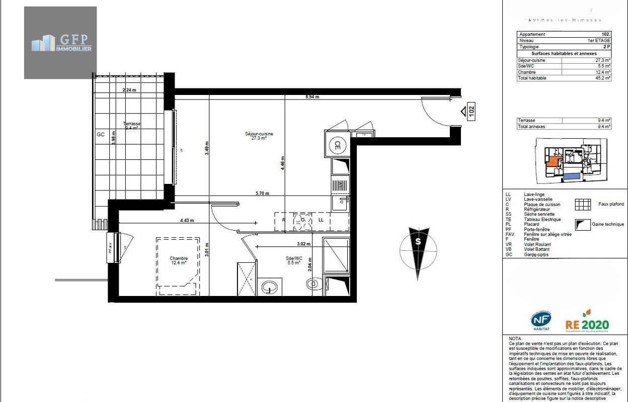 appartement 2 pièces 45 m2 à vendre à Bormes-les-Mimosas (83230)