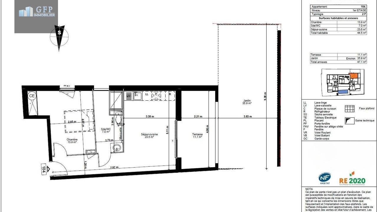 appartement 2 pièces 44 m2 à vendre à Bormes-les-Mimosas (83230)