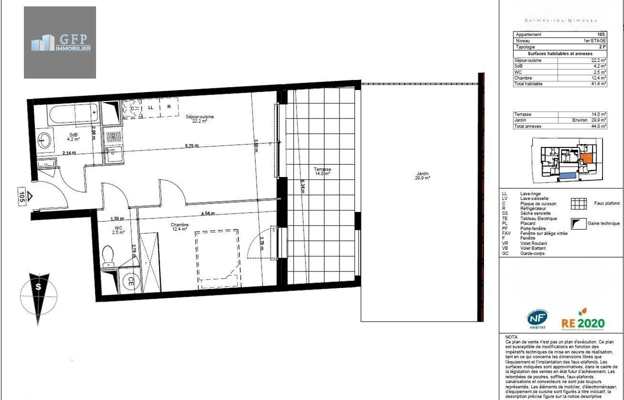 appartement 2 pièces 41 m2 à vendre à Bormes-les-Mimosas (83230)