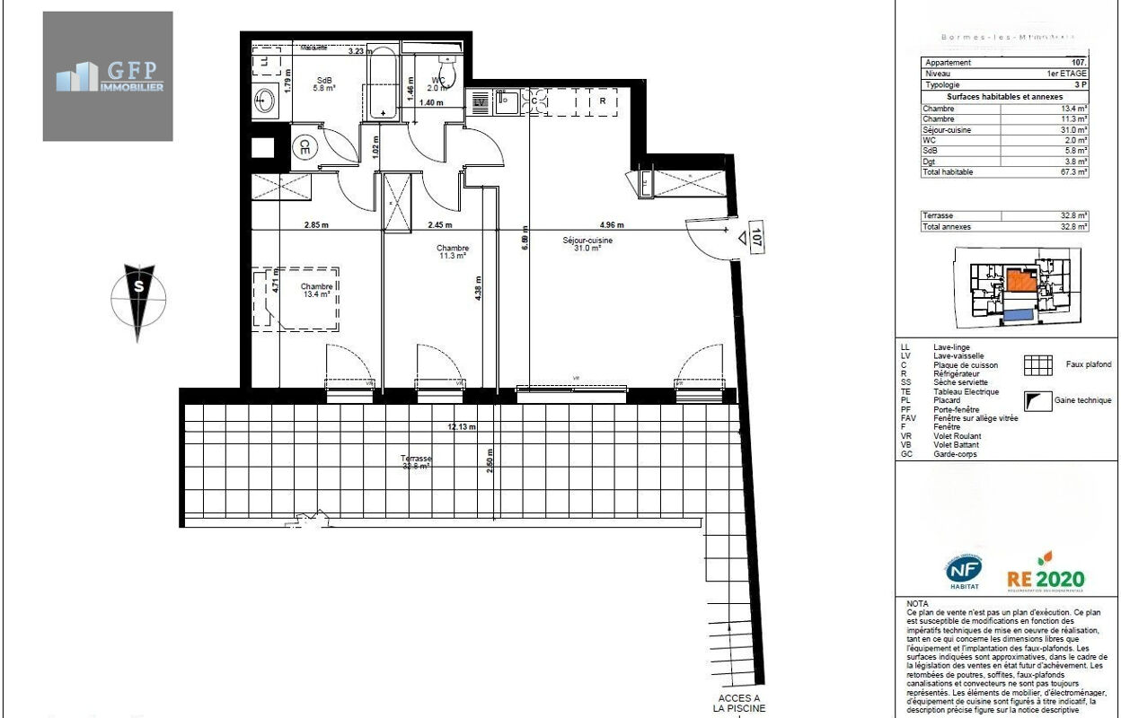 appartement 3 pièces 67 m2 à vendre à Bormes-les-Mimosas (83230)