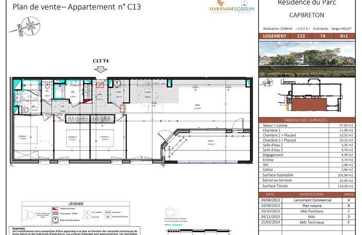 Capbreton Bonamour, Appartement T4 avec terrasse, jardin et 2 parkings sous-sol. — photo 5