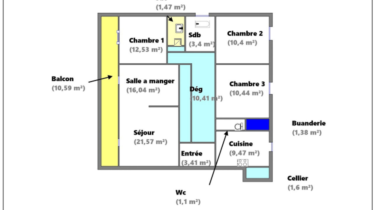 appartement 5 pièces 105 m2 à vendre à Le Blanc-Mesnil (93150)