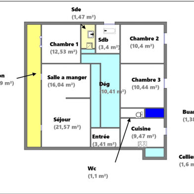 Appartement 5 pièces 105 m²