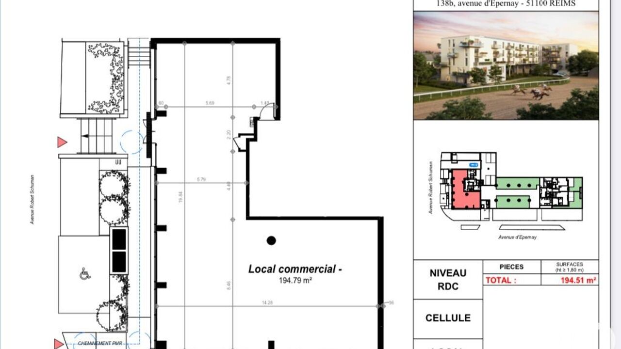 appartement 5 pièces 195 m2 à vendre à Reims (51100)