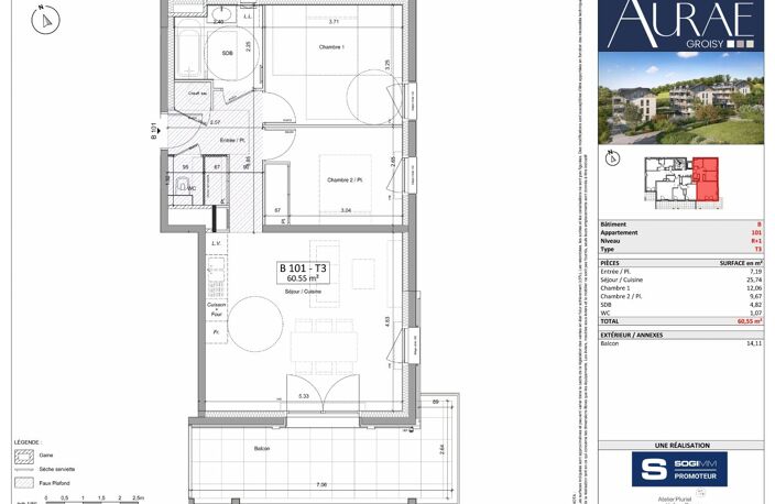 T3 - Balcon de 20.89m² — photo 2