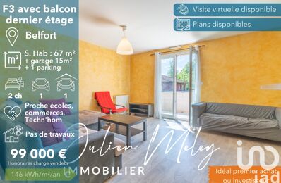 vente appartement 99 000 € à proximité de Petit-Croix (90130)