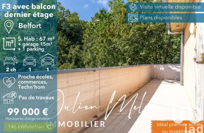 vente appartement 99 000 € à proximité de Brebotte (90140)