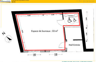 location bureau 600 € CC /mois à proximité de Villebarou (41000)