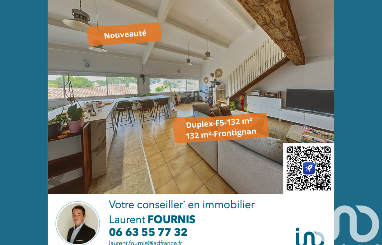 appartement 5 pièces 132 m2 à vendre à Frontignan (34110)