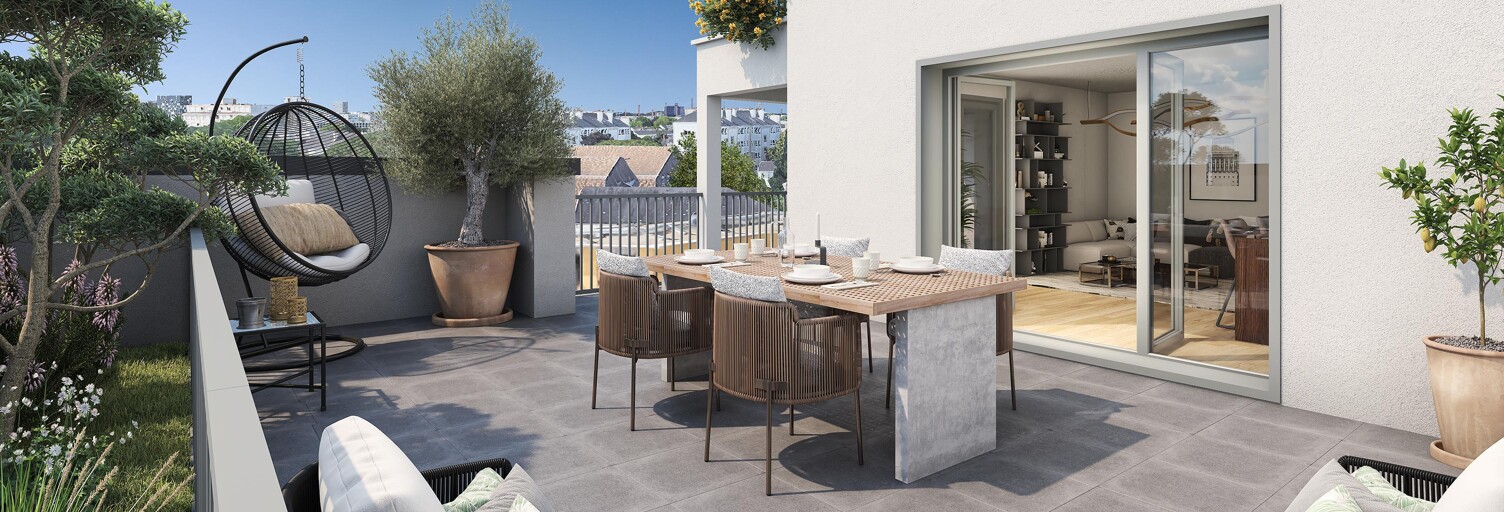 Appartement neuf T2, T3, T4 Pièce 38 à 71 m² à vendre à Nantes (44000)