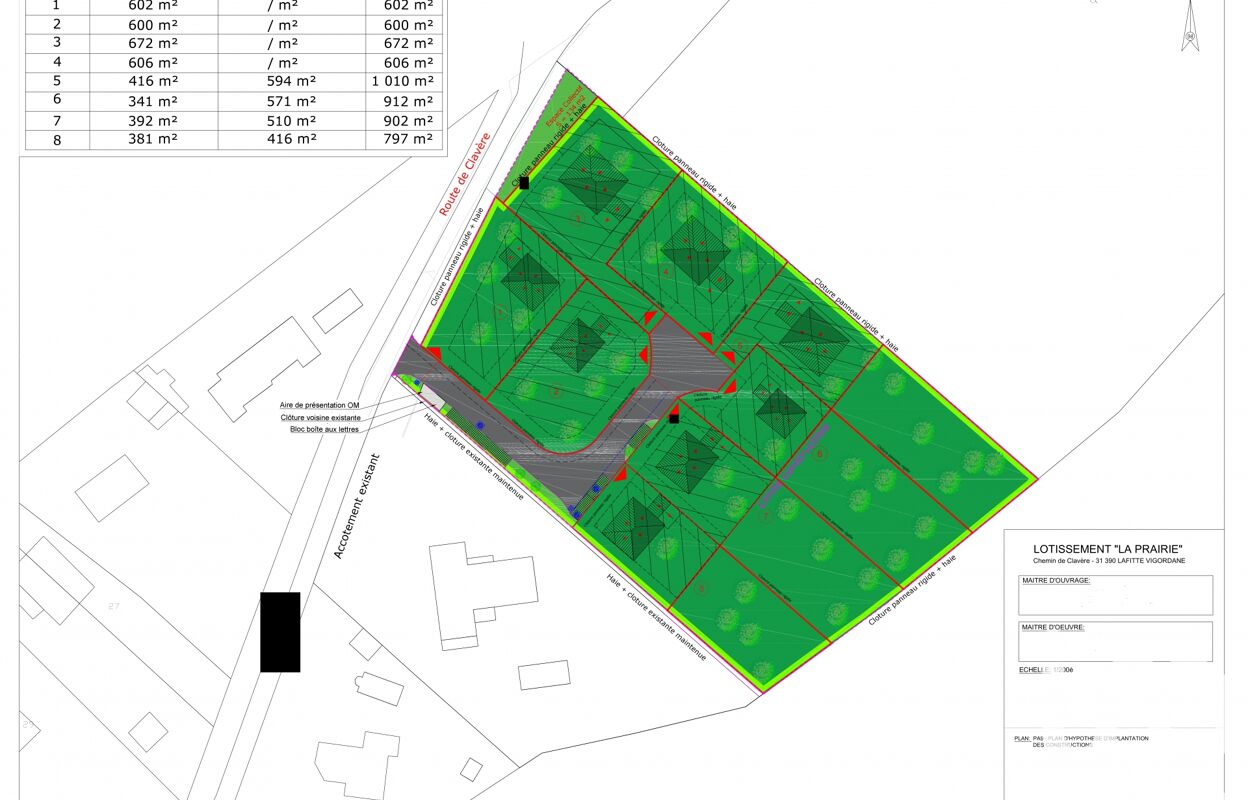 terrain  pièces 912 m2 à vendre à Lafitte-Vigordane (31390)