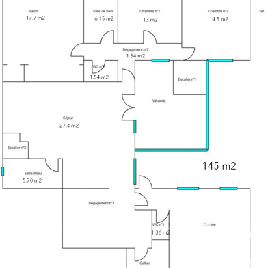 Appartement 5 pièces 140 m²