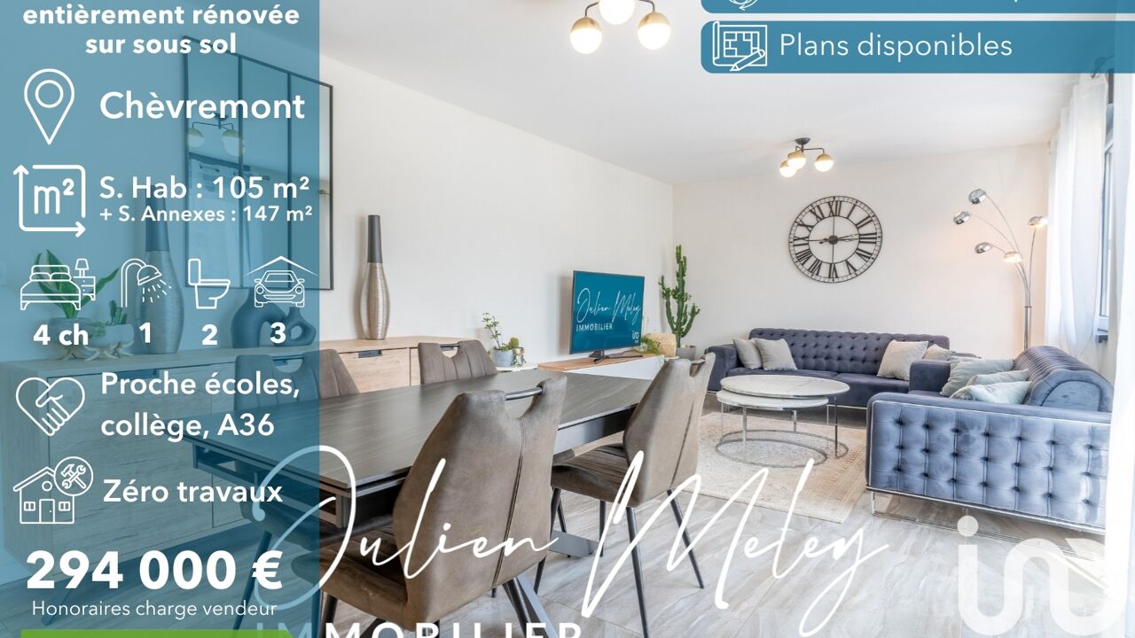 maison 6 pièces 105 m2 à vendre à Chèvremont (90340)