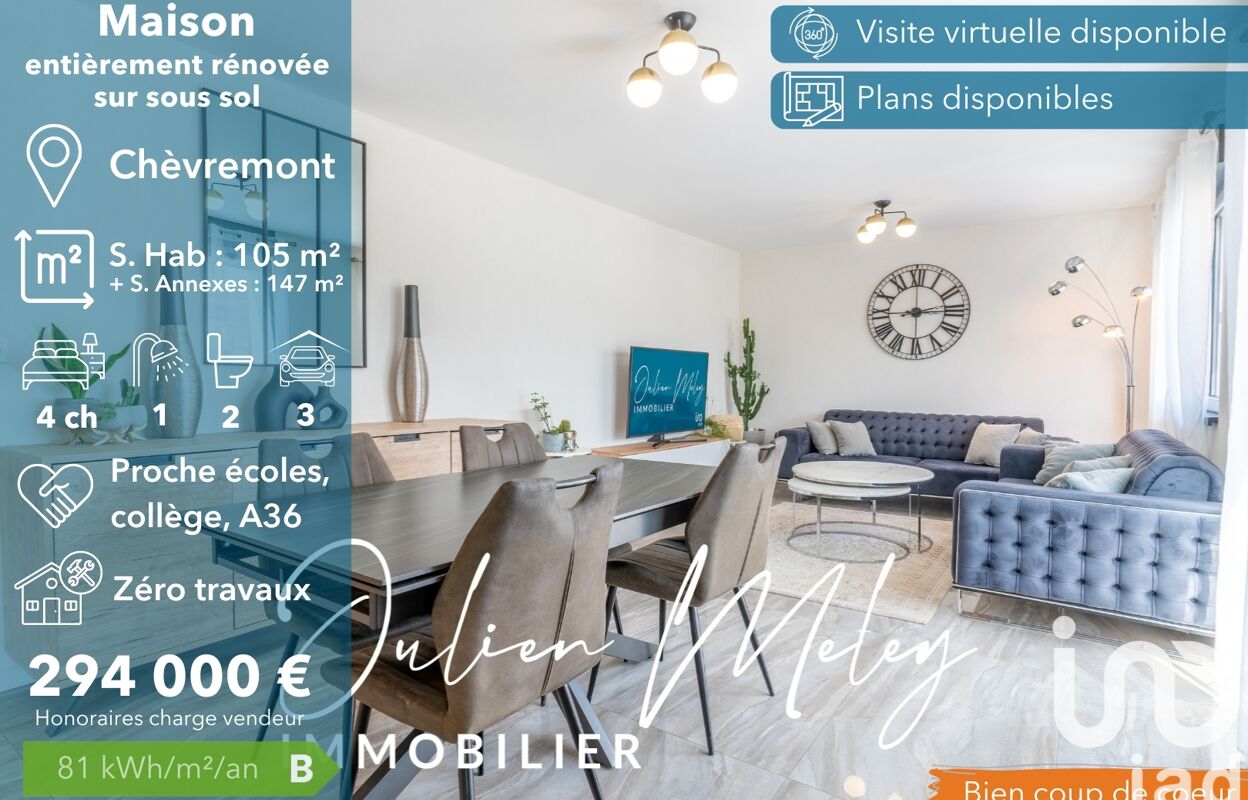 maison 6 pièces 105 m2 à vendre à Chèvremont (90340)