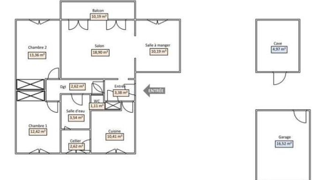 appartement 4 pièces 80 m2 à louer à Loyettes (01360)