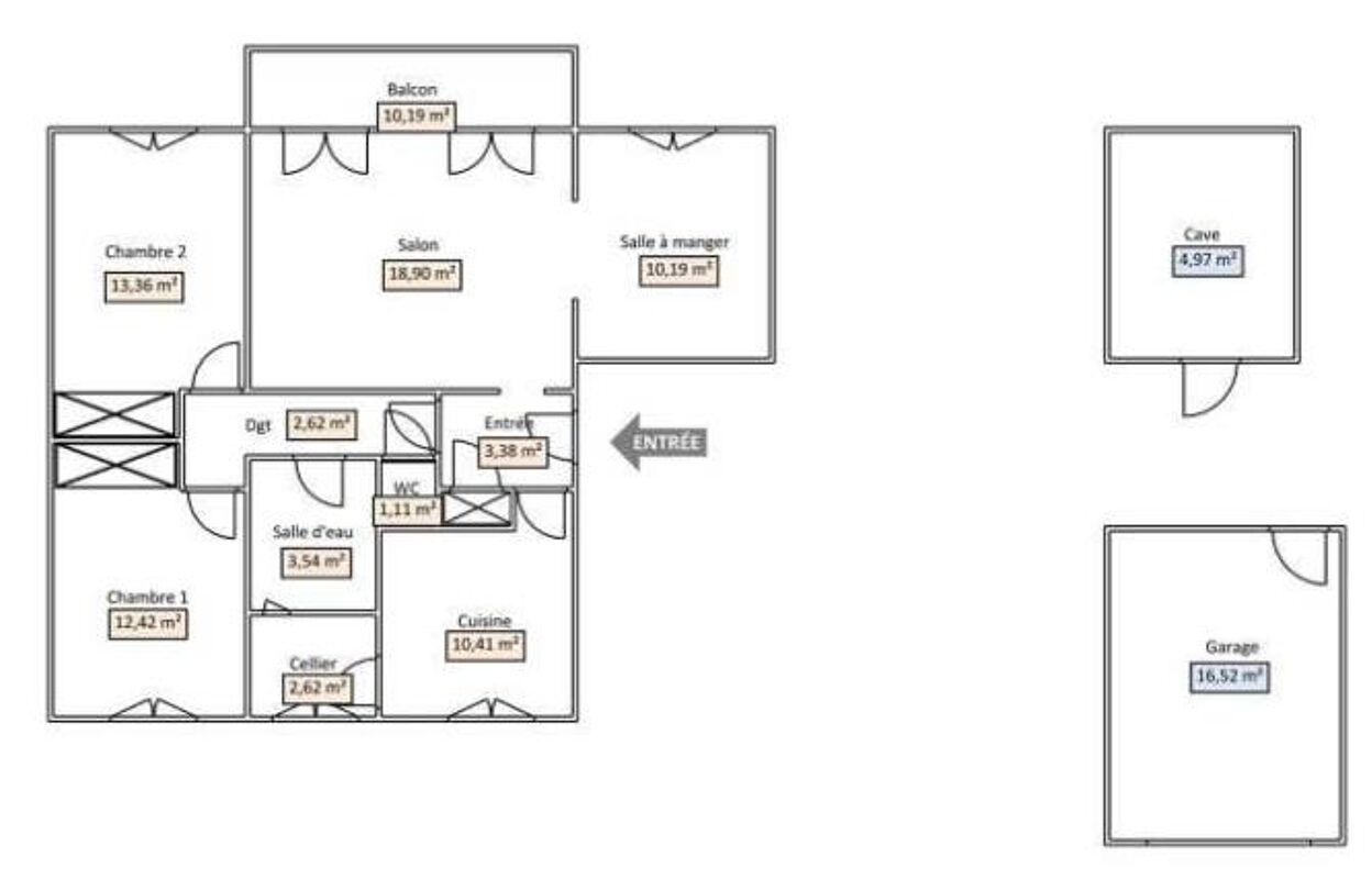 appartement 4 pièces 80 m2 à louer à Loyettes (01360)