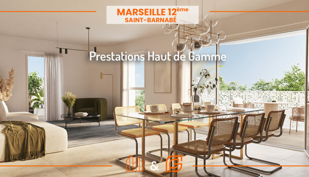 Appartement 3 pièces  à vendre Marseille 12eme 13012