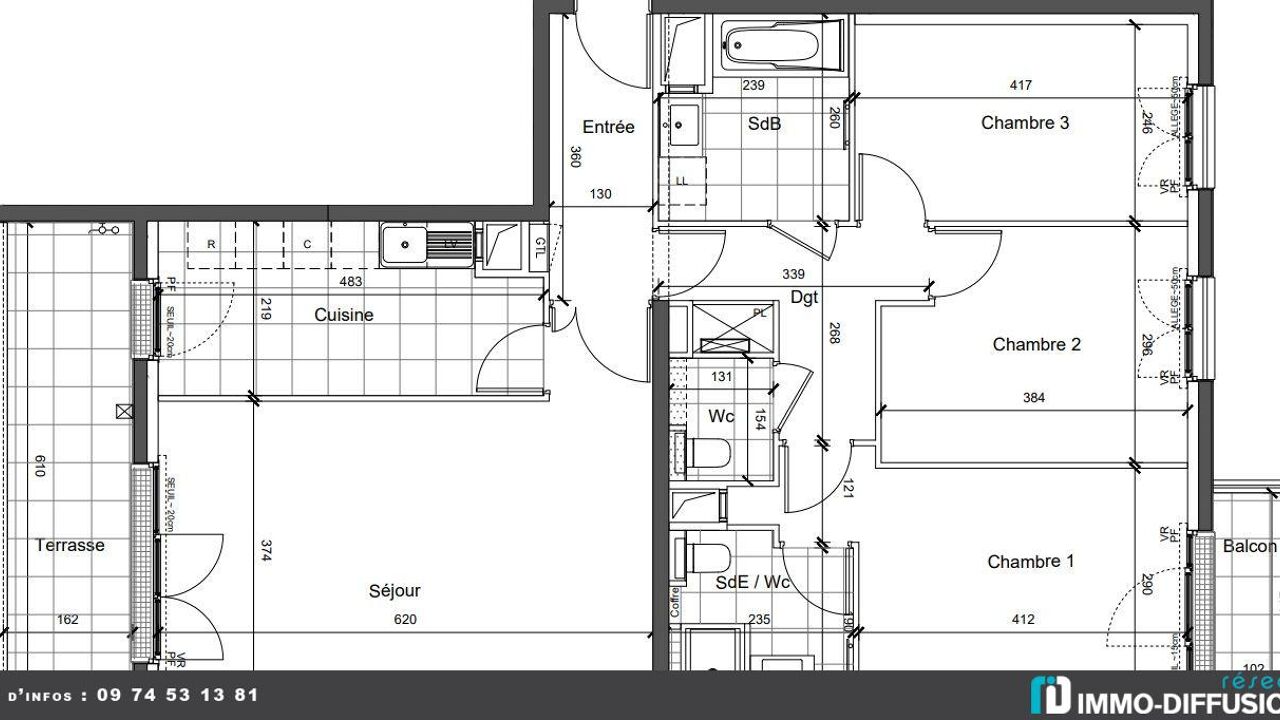 appartement 4 pièces 92 m2 à vendre à Saint Ouen (93400)