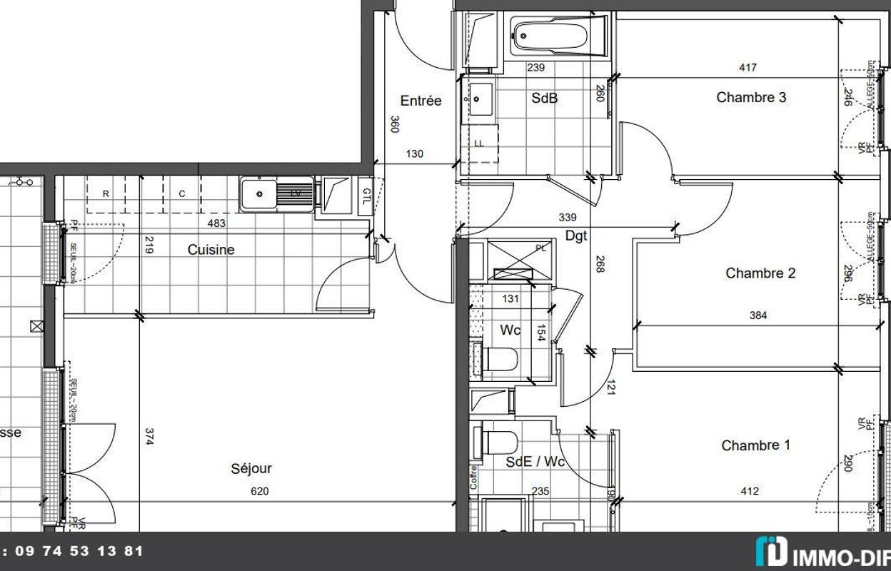 appartement 4 pièces 92 m2 à vendre à Saint Ouen (93400)