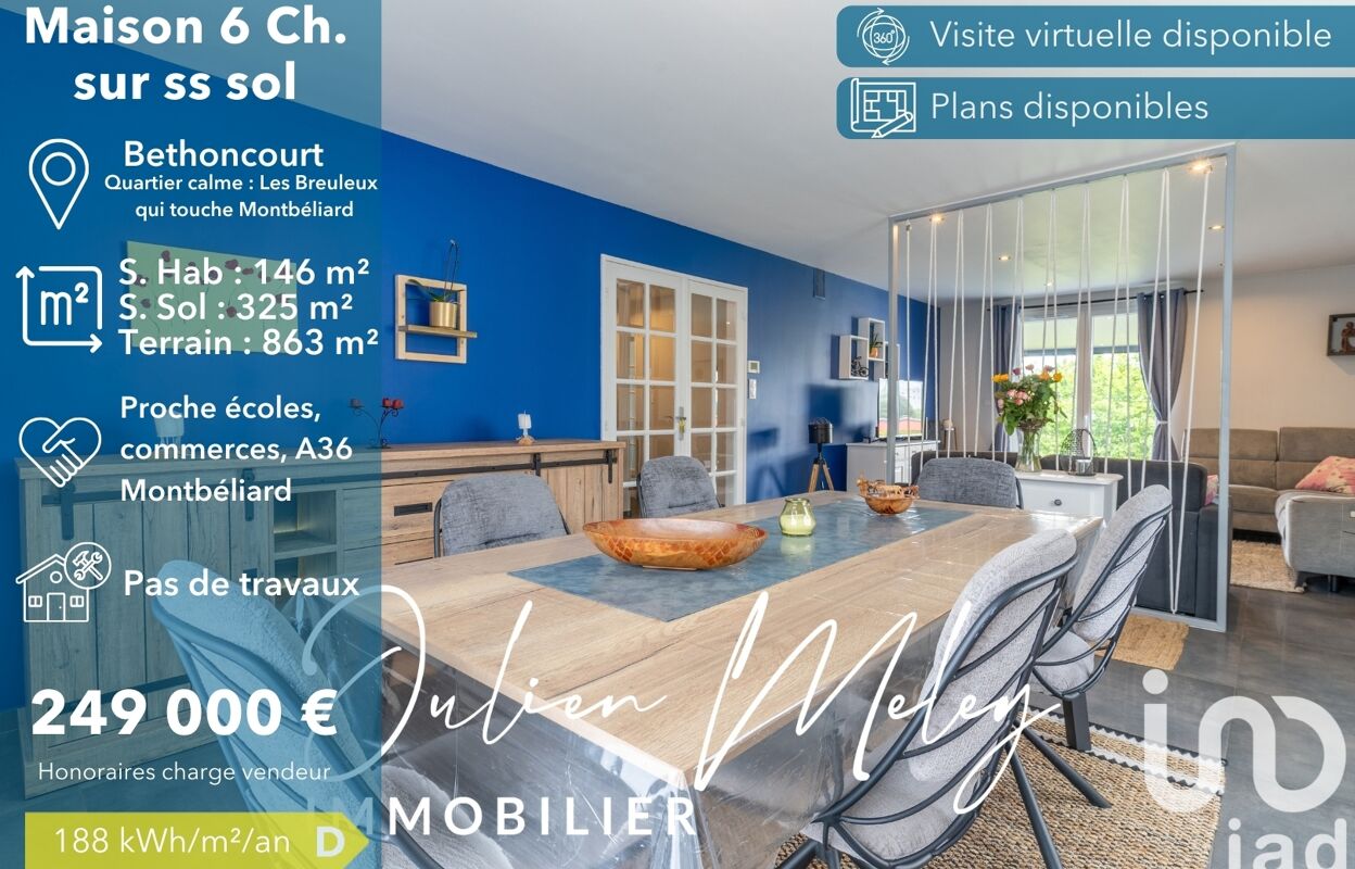 maison 9 pièces 146 m2 à vendre à Bethoncourt (25200)