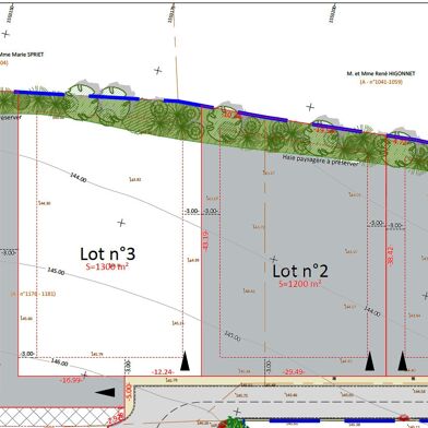 Terrain 1300 m²