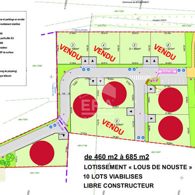 Terrain 460 m²