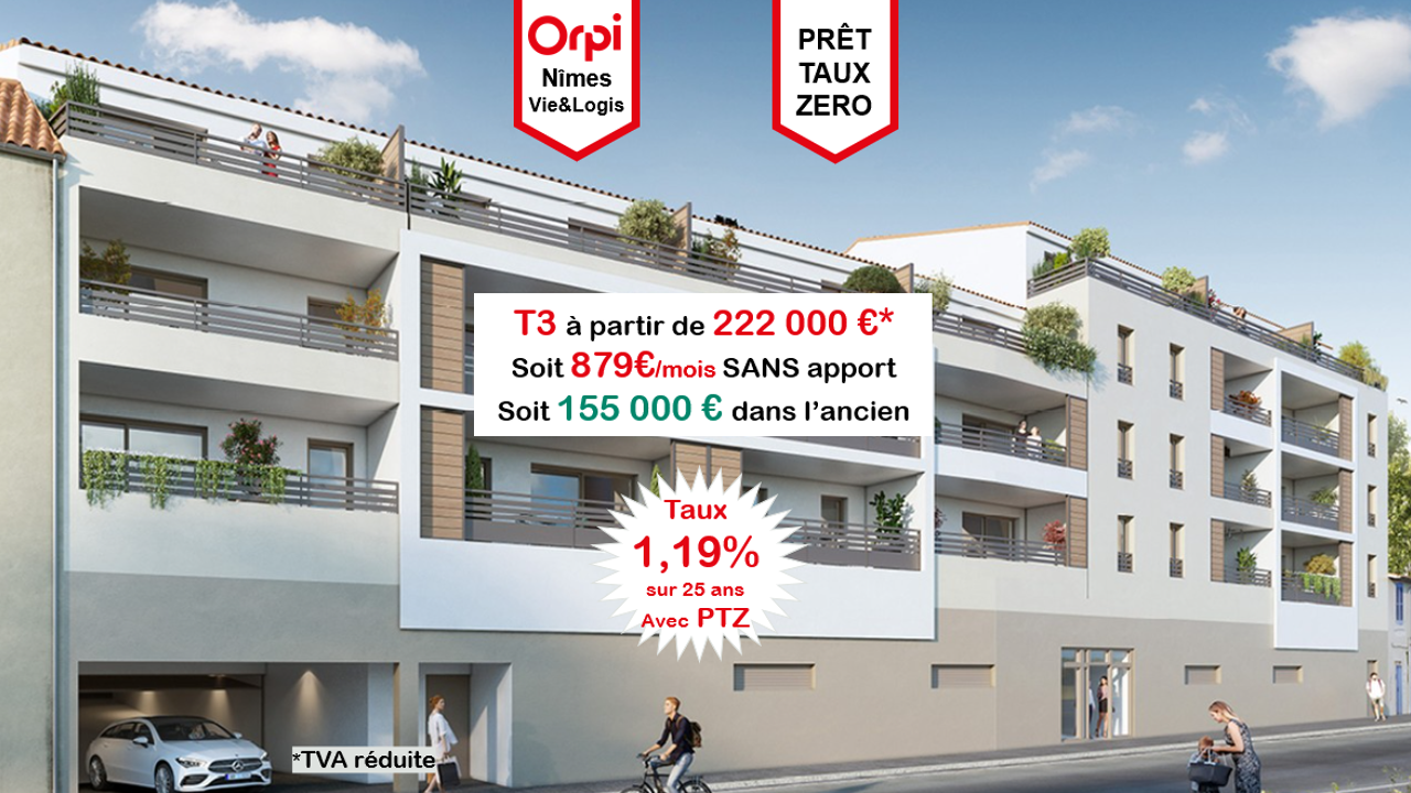 appartement 3 pièces 61 m2 à vendre à Nîmes (30000)