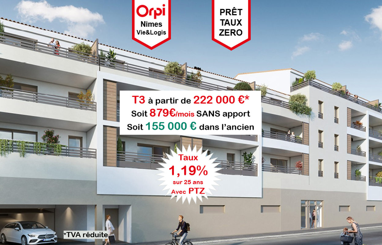 appartement 3 pièces 61 m2 à vendre à Nîmes (30000)