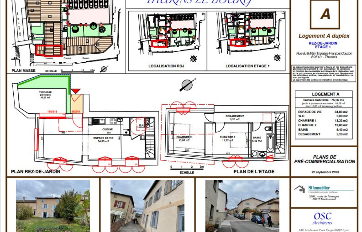 appartement 3 pièces 76 m2 à vendre à Thurins (69510)