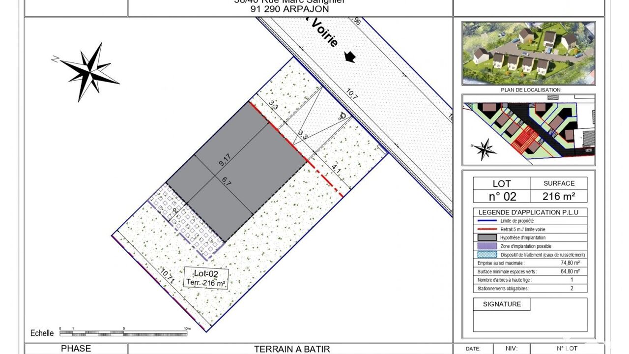 terrain  pièces 216 m2 à vendre à Arpajon (91290)