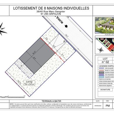 Terrain 216 m²